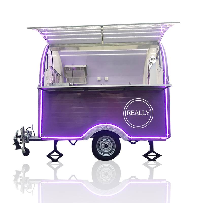 2022 Street Food Vending Cart Trailer With Led Light Ce Approved Mobile Vintage Food Truck Van Support Customization