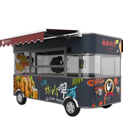 Oem Street Fast Food Car Coffee Ice Cream Food Truck Custom Snack Fruit Vegetable Mobile Shop Cart