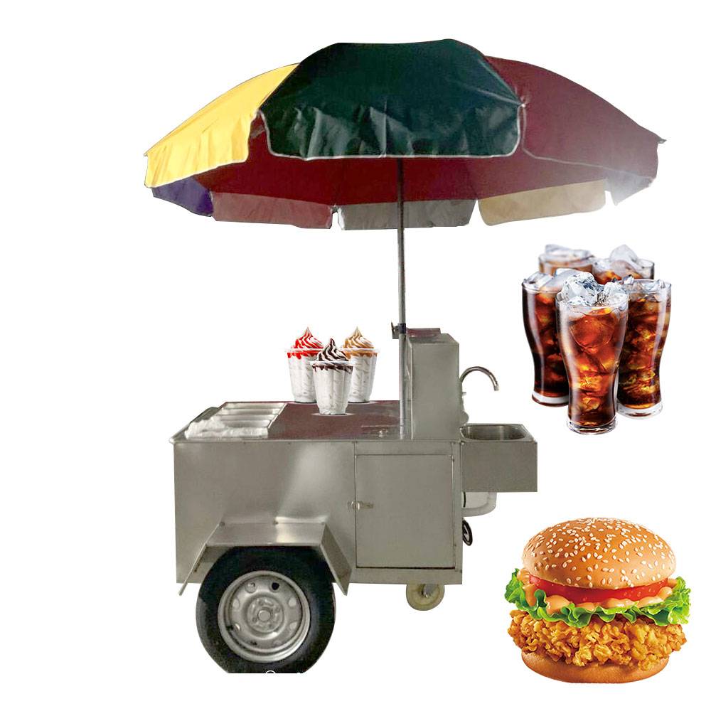 Oem Oem Ce Big Capacity Mobile Steel Vending Food Cart Italian Electric Ice Cream Push Cart Bicycle For Sale